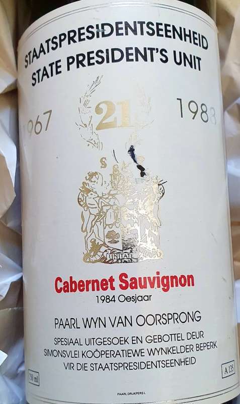 STAATSPRESIDENTSEENHEID 1967-1988 21YEARS LIMITED EDITION WINE AND FDC AND STEEL CASE !!