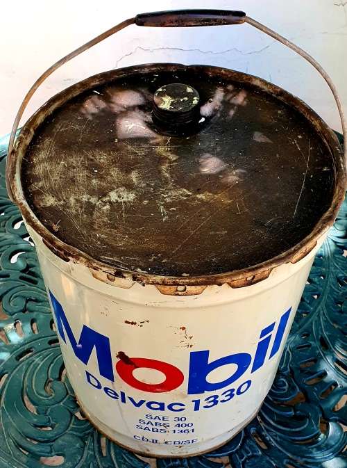 MOBIL DIESEL VINTAGE  20L TIN CAN