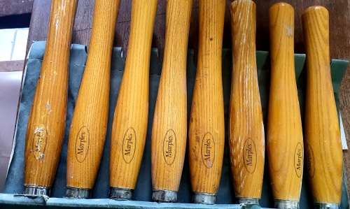 ANTIQUE MARPLES SHEFFIELD WOOD CHISEL SET. 7 X UNUSED IN BOX !!!