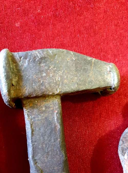 ANTIQUE STEEL FORGING  HAMMER COLLECTION 3 X  CIRCA1900