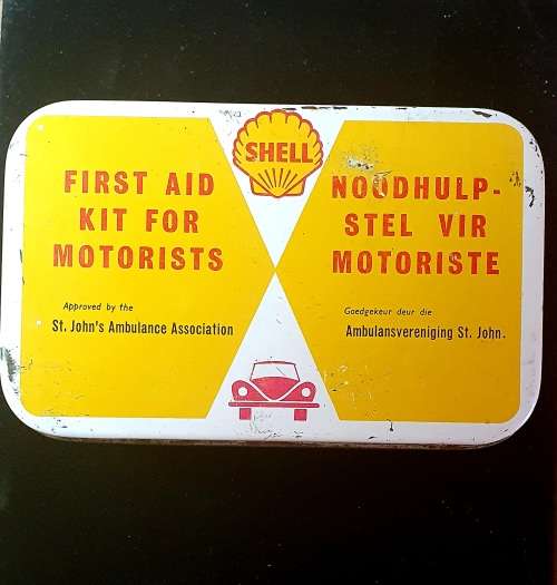 VINTAGE SHELL NOODHULP STEL VIR MOTORISTE !! ULTRA SCARCE !!