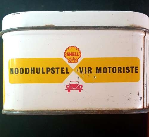 VINTAGE SHELL NOODHULP STEL VIR MOTORISTE !! ULTRA SCARCE !!