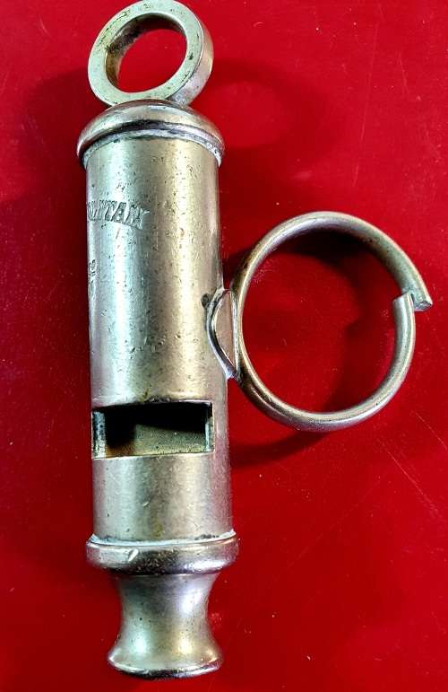 WW11 WAR WHISTLE. 1940. THE METROPOLITAN. J. HUDSON AND CO.BIRMINGHAM.
