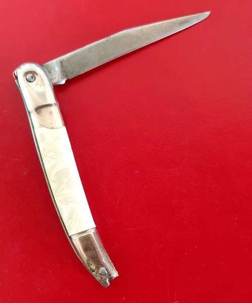 VINTAGE OKAPI FOLDING KNIFE. CARBON STEEL. 21 CM LONG