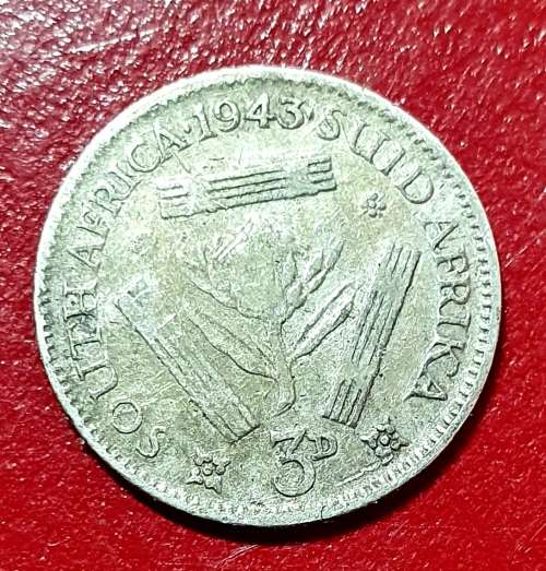 SILVER 1943 . 3 PENCE George VI  EXCEPTIONAL CONDITION !!