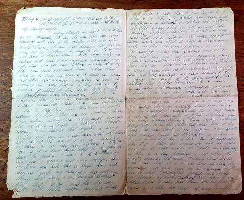 WW11. 1943 PASSED BY CENSOR LETTER. " MY DARLING WIFE.."