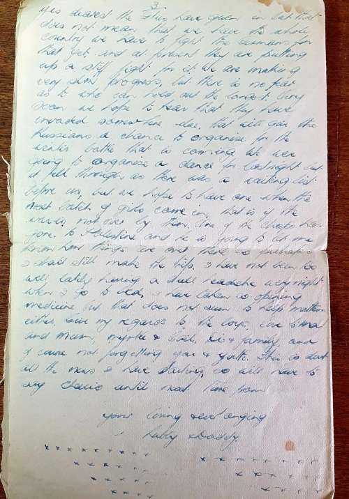 WW11. 1943 PASSED BY CENSOR LETTER. " MY DARLING WIFE.."