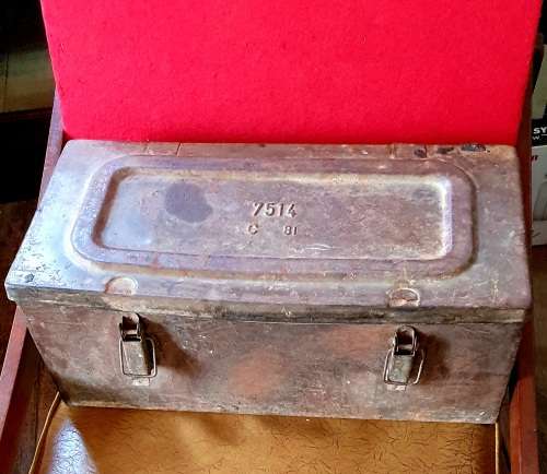 ANGOLA BUSH WAR. SADF 81mm MORTAR  AMMO STEEL BOX.