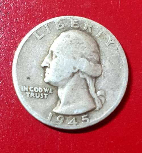 SILVER QUARTER DOLLAR. 1945. WW 11 COIN !!  EXCEPTIONAL CONDITION.