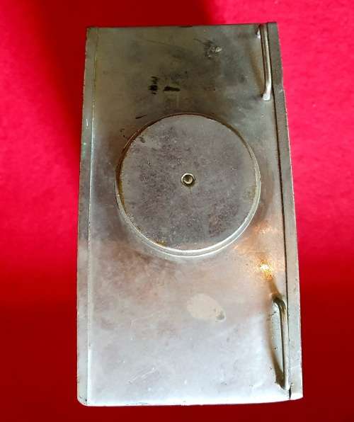 ANTIQUE BACKSTRAP STAINLESS SHEEP DIP CAN. 22CM HIGH X 16CM WIDE. IDEAL FOR MAN CAVE !!