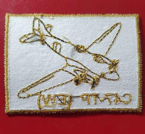 SAAF C47 -TP  ELECTRONIC WARFARE / INTELLIGENCE EMBROIDERED UNIFORM BADGE