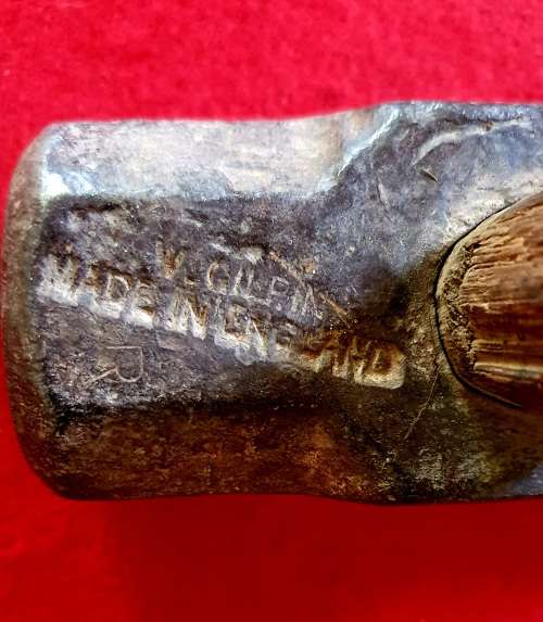 HUGE 10 PONDS ANTIQUE STEEL FORGING  HAMMER. ORIGINAL HANDLE!