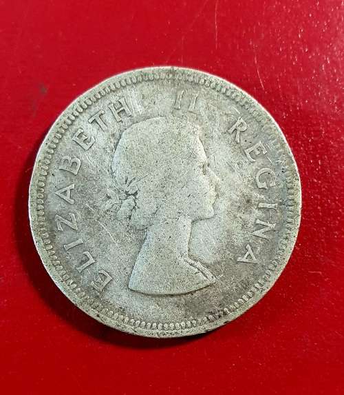 SILVER 1957 2 SHILLINGS SOUTH AFRICA  11.31 gr.  EXCELLENT CONDITION !