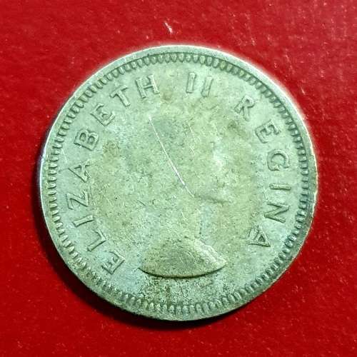 SILVER 1958  3 PENCE  Elizabeth II 1st portrait 1.414 g  EXCELLENT CONDITION !