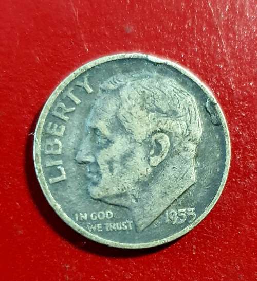 SILVER 1955 1 DIME  `Roosevelt Silver Dime`  2.5 g