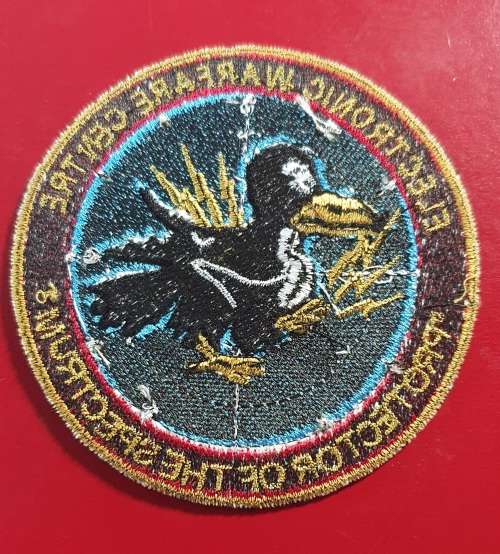 SAAF ELECTRONIC WARFARE CENTRE EMBROIDERED UNIFORM BADGE