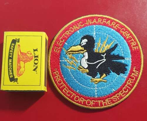 SAAF ELECTRONIC WARFARE CENTRE EMBROIDERED UNIFORM BADGE