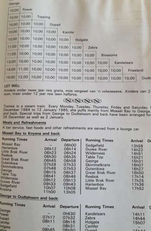 SAS/SAR .COMPLETE SPOORINLIGTINGSTEL / RAIL INFO KIT. MARKETING THE BLUE TRAIN 1985 !!