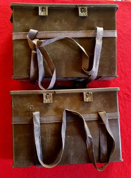 SADF . ANGOLA BUSH WAR ERA. 2 X AMMO BELT BOXES. BID PER BOX.