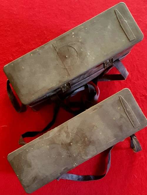 SADF . ANGOLA BUSH WAR ERA. 2 X AMMO BELT BOXES. BID PER BOX.