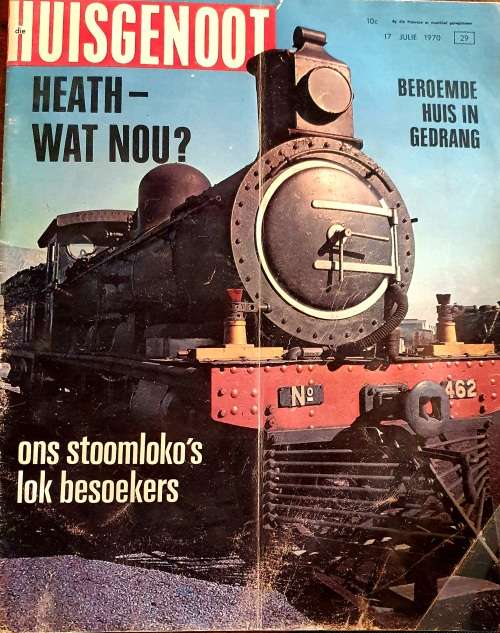 HUISGENOOT 17JUL 1970. STOOMLOKOS LOK BESOEKERS !! HUGE FORMAT.