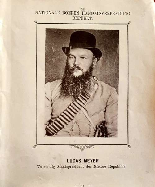 LUCAS MEYER. LEADER FIRST BOER WAR 1880 - 1881. PHOTO 1889  . SEE DESCRIPTION. NB.