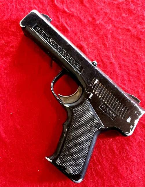 VINTAGE 4.5MM HY-SCORE G50 AIR PISTOL. MADE IN ENGLAND. SCALE REPLICA. SEE PHOTO REPORT.