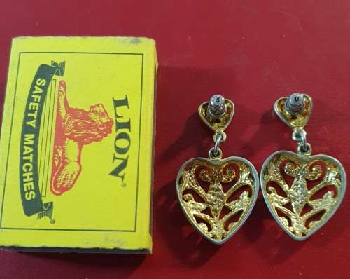 ANTIQUE  METAL EAR RINGS