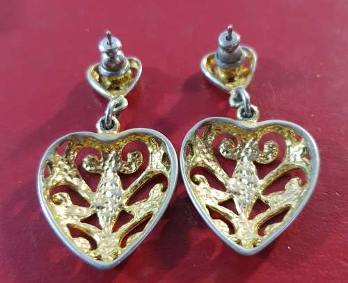 ANTIQUE  METAL EAR RINGS