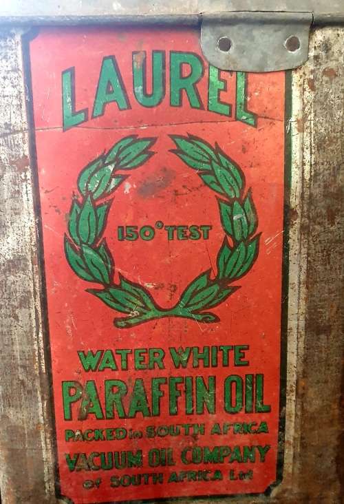 ANTIQUE 2 X LAUREL WATERWIT PARAFIEN OLIE  DRUMS CONVERTED TO TROMMEL !!!
