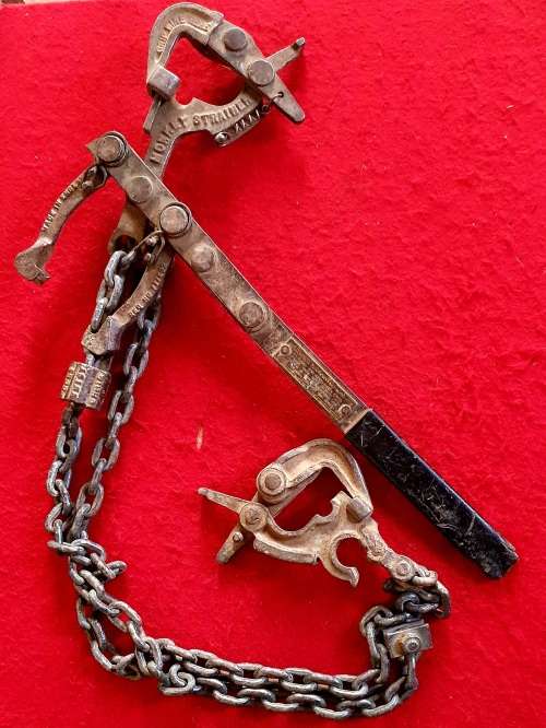ANTIQUE ORIGINAL MONKEY STRAINER !! WIRE STRAINER / DRAAD TREKKER. ALL INTACT. VERY RARE FIND !!
