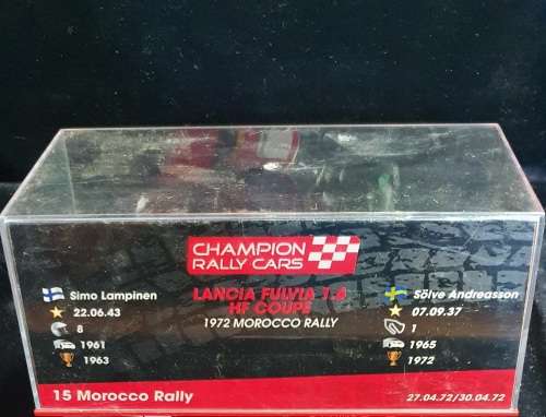 1972 LANCIA FULVIA 1.6 HF COUPE DIE CAST CHAMPION RALLY CARS MODEL 1:43.MINT. BOXED.