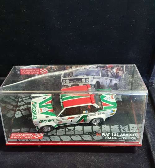 1979 FIAT 131 ABARTH DIE CAST CHAMPION RALLY CARS MODEL 1:43.MINT. BOXED.