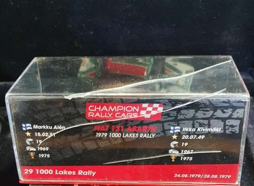 1979 FIAT 131 ABARTH DIE CAST CHAMPION RALLY CARS MODEL 1:43.MINT. BOXED.