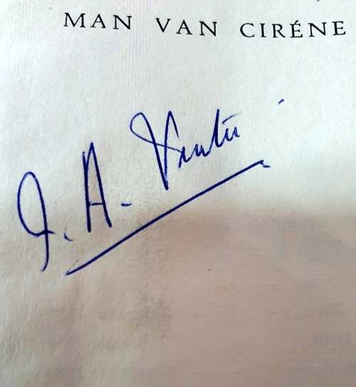 GETEKEN / SIGNED . F.A.VENTER. MAN VAN CIRENE. 1961