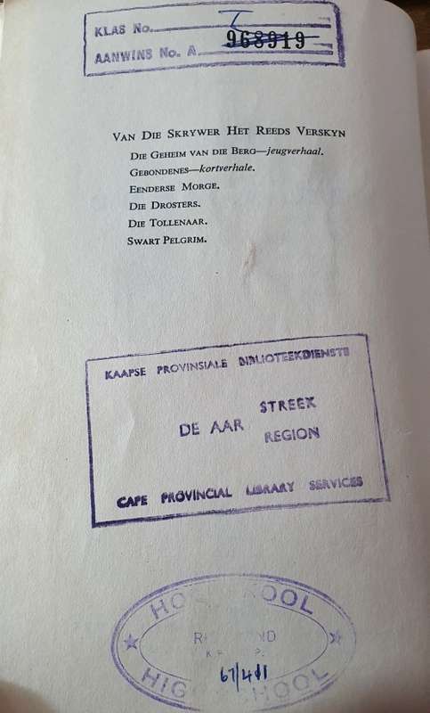 GETEKEN / SIGNED . F.A.VENTER. MAN VAN CIRENE. 1961