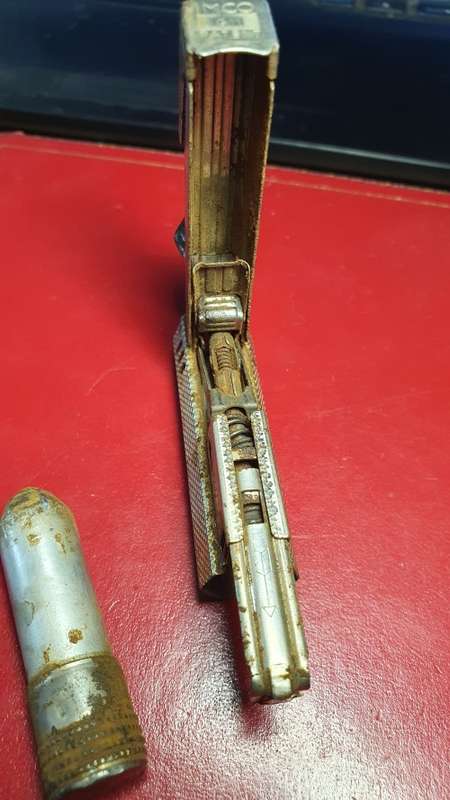 RARE ANTIQUE IMCO MINI FOX PETROL LIGHTER FEUERZEUG MADE IN AUSTRIA