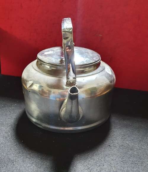HUGE ANTIQUE 5L STAINLESS COFFEE KETTLE .