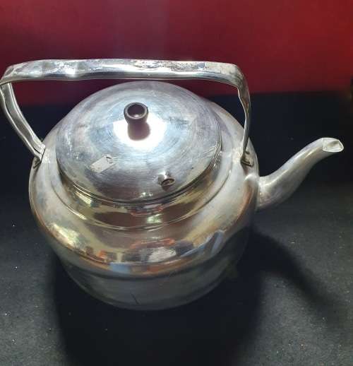 HUGE ANTIQUE 5L STAINLESS COFFEE KETTLE .