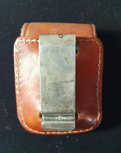 ZIPPO LIGHTER THICK LEATHER BELT CLIP POUCH.