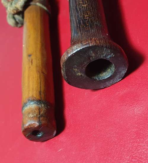 ANTIQUE SMOKING PIPE WITH STEM EXTENSION. ORIGINAL.