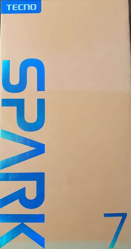 TECNO SPARK 7 CELL PHONE. 64GB 4G DS MORPHEUS BLUE. NEW IN UNOPENED BOX.