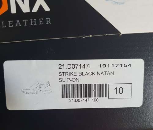 BRONX STRIKE BLACK NATAN LEATHER MENS SHOES. SIZE 10. NEW IN BOX. SHOP STOCK.