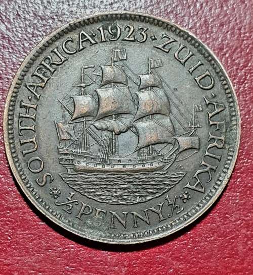 1923 UNION HALF PENNY . EXCEPTIONAL CONDITION !