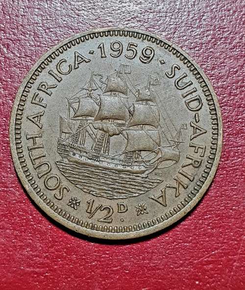 1959 UNION HALF PENNY   . EXCEPTIONAL CONDITION !