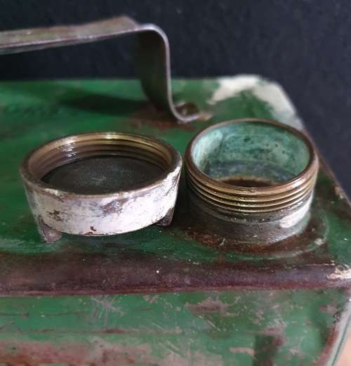 ANTIQUE EMBOSSED WAKEFIELD CASTROL MOTOR OIL 2 GALLON CAN.