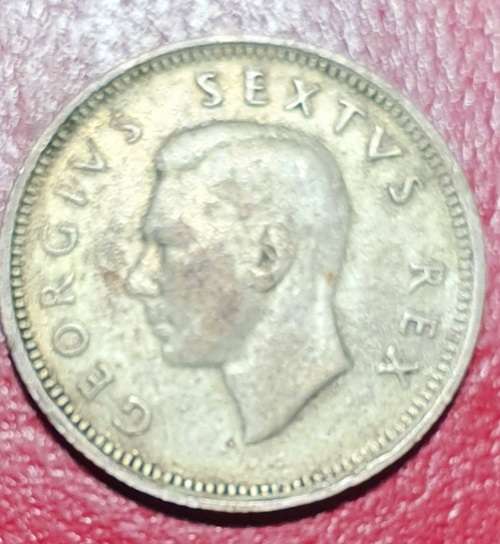 1952  6 Pence - George VI SUID AFRIKA - SOUTH AFRICA. (.500) 2.83 g