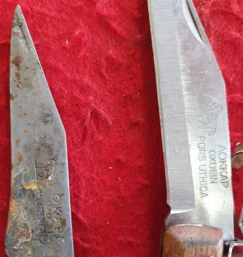 5 X VINTAGE OKAPI KNIFE COLLECTION.