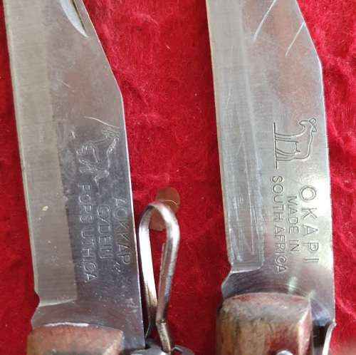 5 X VINTAGE OKAPI KNIFE COLLECTION.