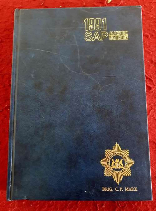 SAP 1991 YEAR BOOK . A4 SIZE. 500 PAGES. EMBOSSED LEATHER LIKE COVER. TO BRIG. C.P.MARX.